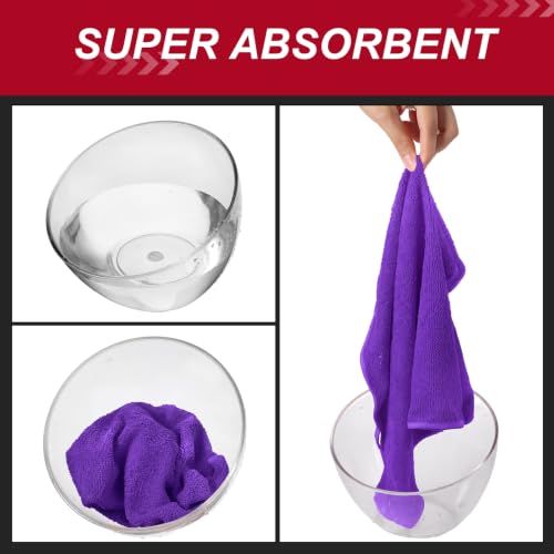 200 Pcs Microfiber Cleaning Cloth 16x16 Inch Microfiber Towels for Car Ultra Absorbent Cleaning Rags Reusable Lint Free Streak Free Detailing Towel for Car Washing Drying Dusting (200 Count)