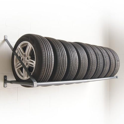 Wall mount tire rack
