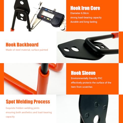 Heavy Duty Garage Storage Hooks 2 Pack Garage Tool Organizer Wall Mount (2 Count)