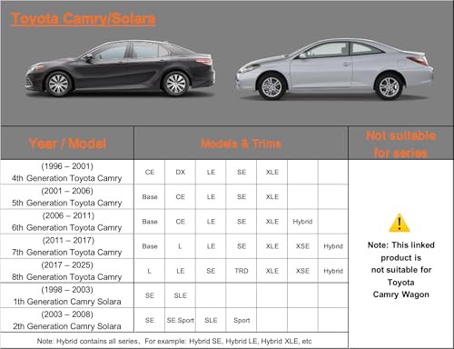 Waterproof Heavy Duty Car Cover Custom Fit Toyota Camry 1996