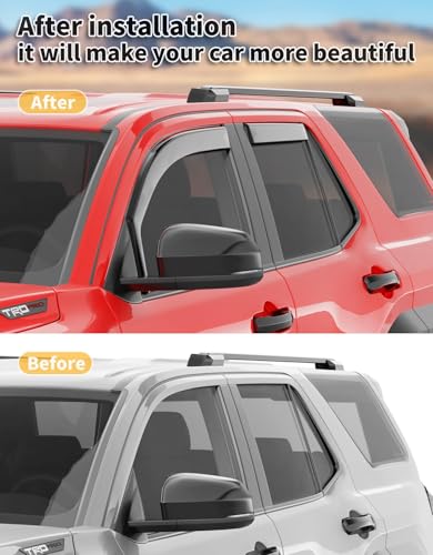 in Channel Window Visors Rain Guards for Toyota 4Runner 2025 (4 Count)
