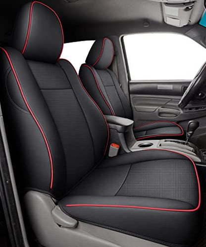 2005 2015 Tacoma Custom Fit Seat Covers for Crew Cab with Faux Leather