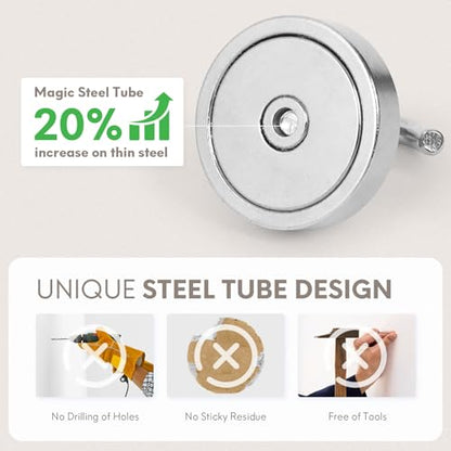 Magnetic Hooks Steel Tube Design for Cruise (10 Count)
