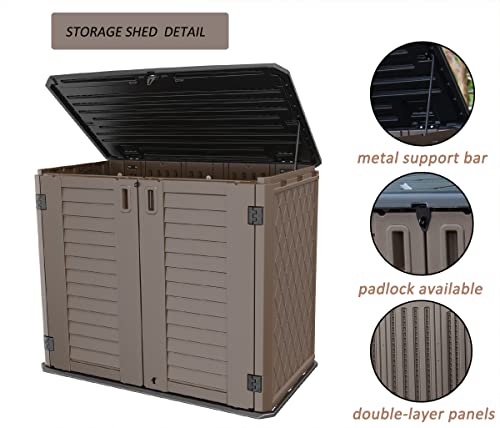 Horizontal Resin Storage Shed