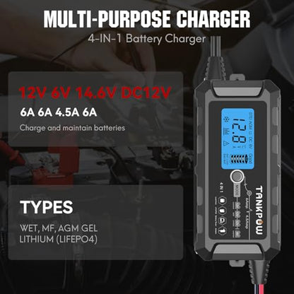 6V 12V 6A Automatic Battery Charger