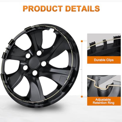 Wheel Cover Hubcaps 17 Inch Compatible for Toyota RAV4 2019 2020 2021 2022 2023 2024 2025 Hub Caps 17 inch Set of 4 Rim Covers Protector Wheel Replacement 42602 (4 Count)