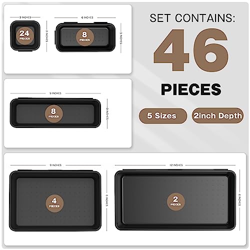 5 Size】 Tool Box Organizer Tray Divider Set (46 Count)