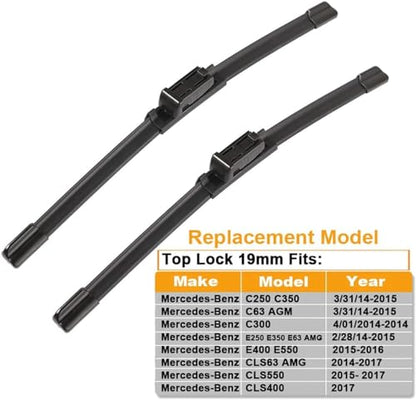 Front Wiper Blades 24"+24"Replace for Benz W207 W212 W218 W204 Class (2 Count)