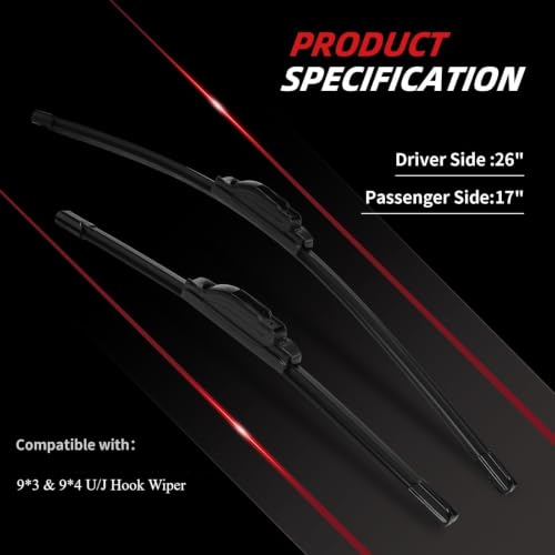 26"+17" Windshield Wiper Blades Automotive U