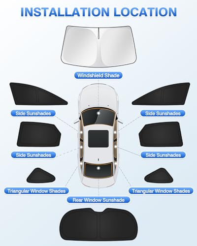 Sunshades for Lexus NX 2022 (8 Count)