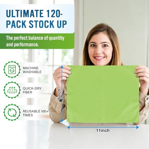 Microfiber Cleaning Cloth 120 Pack (120 Count)
