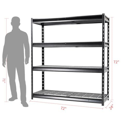 THE Atlas 72" W Heavy Duty Garage Shelving Load 8000 Lbs