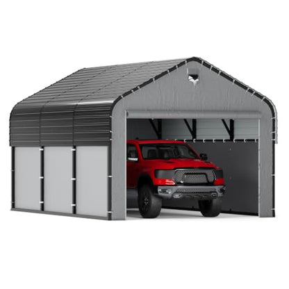 10x16 Metal Carport with Removable Sidewalls