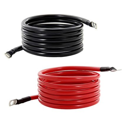 4 AWG Battery Cable 4 Gauge Pure Copper Battery Inverter Cables with 5