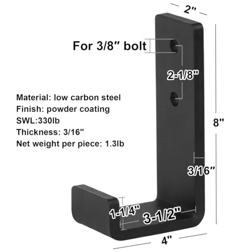 2 Pack Heavy Duty J Hook (2 Count)