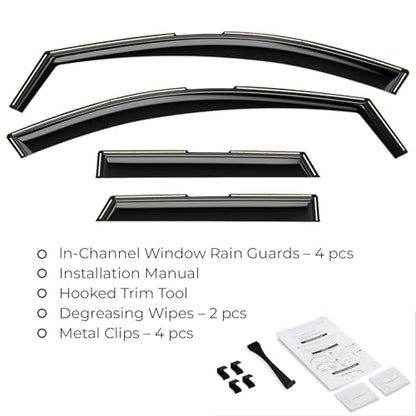 Window Deflectors Smoke Tinted In (4 Count)
