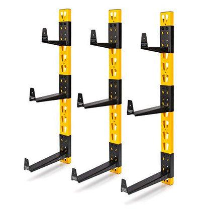 3 Piece Wall Mount Cantilever Wood and Lumber Storage Rack for Workshop Shelving (3 Count)
