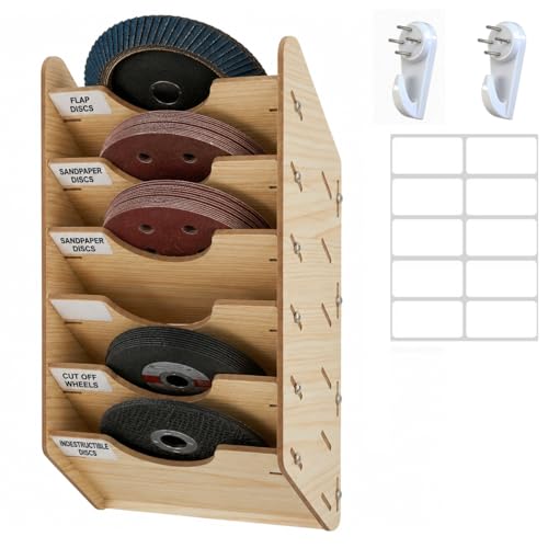 6 Tier Hanging Wooden Sandpaper Storage Holder