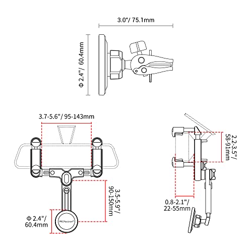 Car Rearview Mirror Magnetic Phone Mount Holder for MagSafe