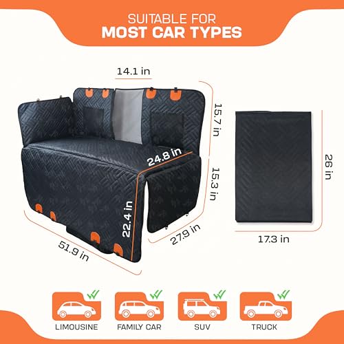 Hard Bottom Back Seat Extender for Dogs