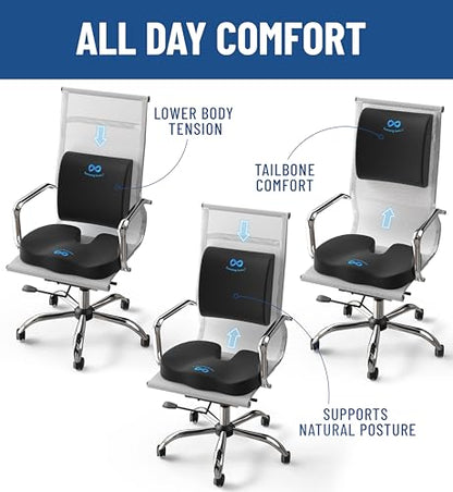 Doctor Recommended Memory Foam Seat Cushion for Office Chairs & Car
