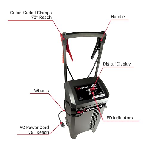 Wheeled 6A Car Battery Charger & Maintainer