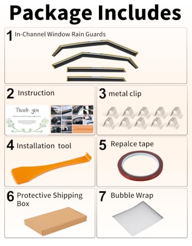in Channel Window Visors Rain Guards for Kia Seltos 2021