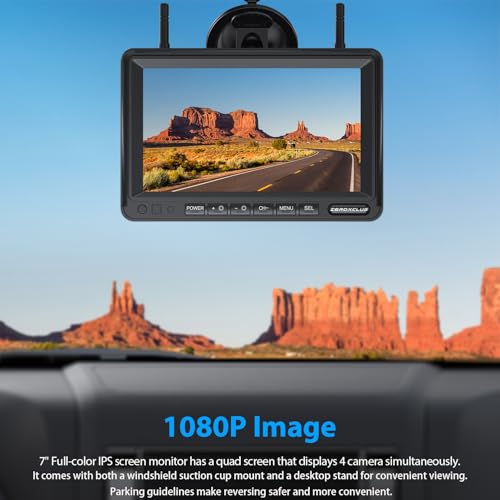 1080P 7" Wireless RV Backup Camera System