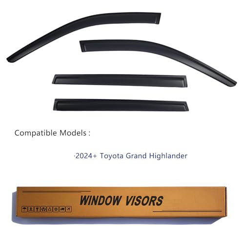 Window Visors Rain Guards Fits 2024 (4 Count)