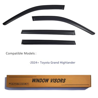 Window Visors Rain Guards Fits 2024 (4 Count)