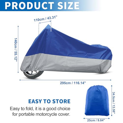 Motorcycle Cover for Harley Davidson Fits Up to 116.14" XXXL