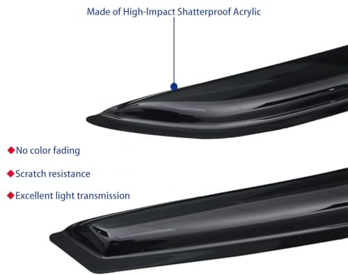 Window Visors Rain Guards Fits 2021 (4 Count)