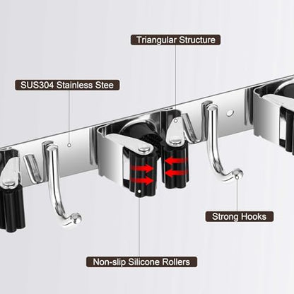 Broom Holder Wall Mount