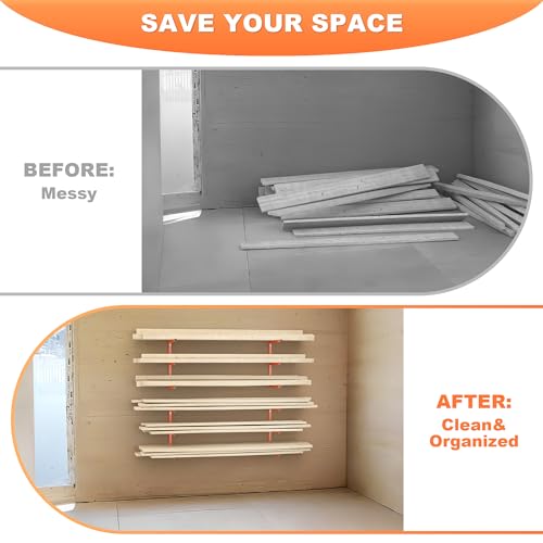 Lumber Storage Rack Wall Mount Wood Storage Racks (4 Count)