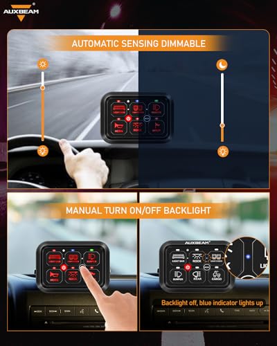 6 Gang Switch Panel RA60 3 Modes RGB Dimmable IP65 Waterproof
