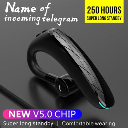 Bluetooth Earpiece Headphone Dual Noise Cancelling Mic Painless Open