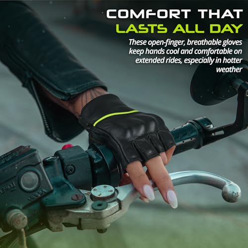 Motorcycle Gloves Men's Leather Motorbike Gloves Touchscreen Function