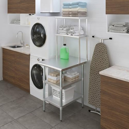 Stainless Steel Work Table with 2 Shelves