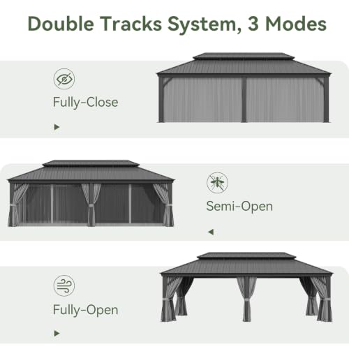 14' X 24' Hardtop Gazebo with Drainage