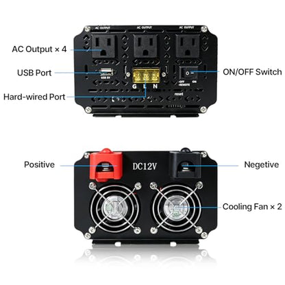 5000 Watt Power Inverter 12V to 110V