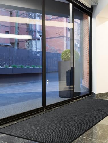 3' x 10' Commercial Grade Striped Brush Step Entrance Mat