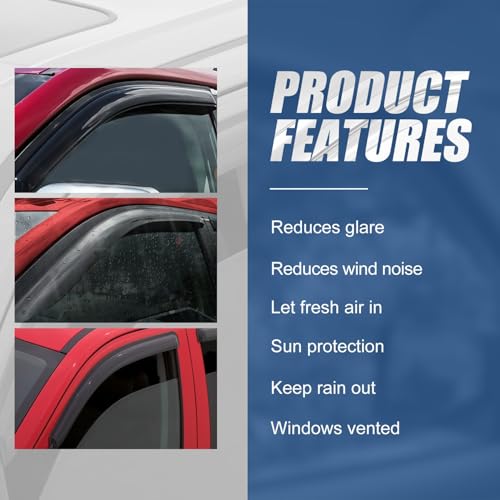 4PCS Tape On Window Visors for 2010 (4 Count)