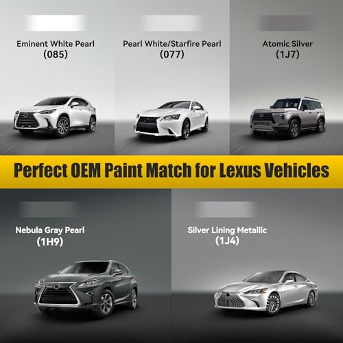 077) PearlWhite/Starfire Pearl Touch Up Paint Compatible with Lexus, Exact Match Car Paint Pen Automotive Scratch Repair Remover Kit Quick & Easy Solution for Vehicle Chips and Nicks