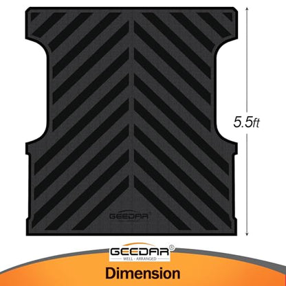 Heavy Duty Rubber Bed Mat for Toyota Tundra 5.5 ft Bed Liner