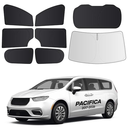 2026 8PC Full Set Window Sunshade for Chrysler Pacifica 2017 (8 Count)