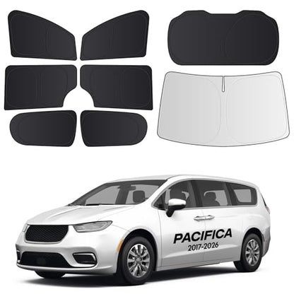 2026 8PC Full Set Window Sunshade for Chrysler Pacifica 2017 (8 Count)