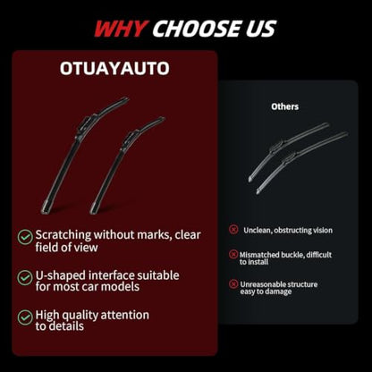 Wiper Blades Replacement for Volkswagen Tiguan Touareg 2018 (3 Count)