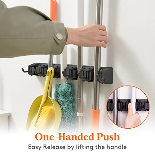 Mop and Broom Holder Organizer Wall Hanging Mount (2 Count)