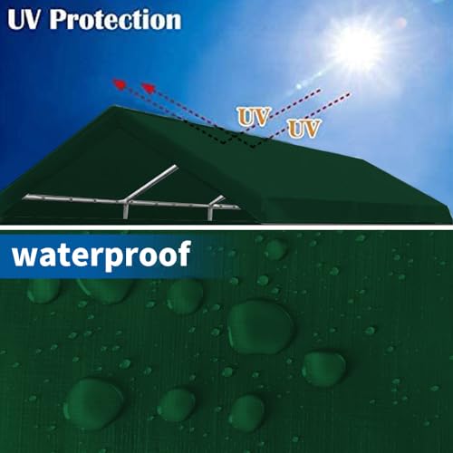 10'x20' Carport Canopy Replacement Cover Green