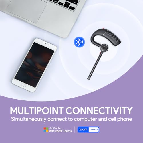Bluetooth Headset BH71 Noise Cancelling Wireless Earpiece for Phone